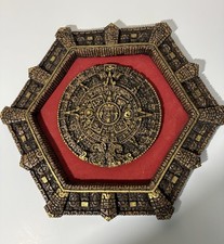 Vintage  Mayan/Aztec Mexican Resin Wall Plaque 1960’s 15x13” picture