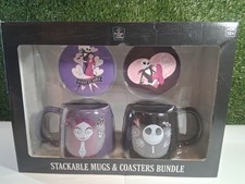 The Nightmare Before Christmas Stackable Mugs and Coasters Bundle Jack Sally... picture