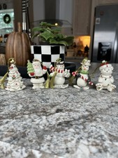 Lenox Very Merry Christmas Porcelain Ornaments –Complete Set of 5 Original Boxes picture