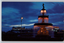 Weston-Super-Mare After Dark, Colorful Gardens,, England Postcard picture