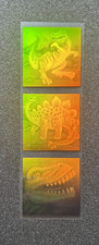 Carlton Vintage 3-D Holograms Dinosaurs Stickers Sheet - 3 Stickers Sheet picture