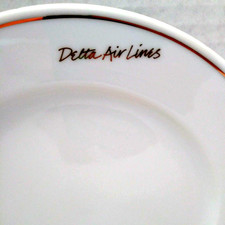 Vintage Delta Airlines China Bread Plate First Class Abco 8