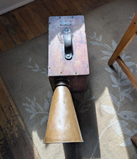 RARE WORKING 1901 Lothrop Patent Box Fog Horn Gloucester MA Brass Maritime picture