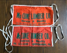 2 Vintage Cloth Canvas Nail Apron Pennsylvania  picture