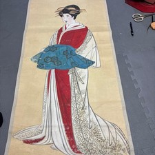 Japanese Hanging Scroll Woman Ukiyo-e Style Shimabara Tayu Art Antique picture