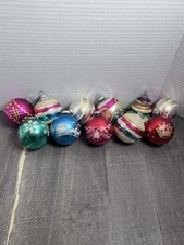 Vintage Shiny Brite Ornaments Lot Of 11 Assorted No Box -READ picture
