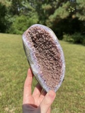 Large Pink Sugar Amethyst Geode picture