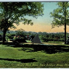 c1910s Minneapolis, MN Mimic Fort State Soldiers Home Cannon Balls Postcard picture