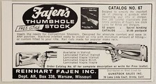 1966 Print Ad Reinhart Fajen Thumbhole Gun Stocks for Competition Warsaw,MO picture