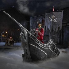 9.5FT Dead Water Animated LED Pirate Ship Halloween Yard Decoration 2026 PROPNEW picture