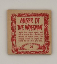 1963 Topps Monster Flip Movie Book #29 ANGER OF THE WOLFMAN Universal Pictures picture