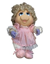 Vintage 1989 Miss Piggy Jim Henson Muppet Babies 16” Huggable Doll Vinyl Head picture