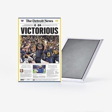 Michigan Wolverines National Title 2024 Newspaper Fridge Magnet 2x3 Detroit News picture