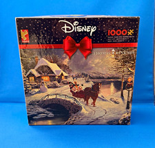 Disney Thomas Kinkade Christmas Mickey Minnie 1000 Pc Puzzle Ceaco Sealed Bag picture