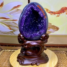 9.89LB Large Natural Amethyst geode quartz cluster crystal Egg specimen Healing picture