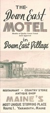 Down East Motel Yarmouth ME Vintage Brochure Pamphlet 1950s picture