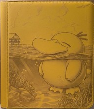 Pokemon Psyduck ASC Yellow 9 Pocket Top Loader Binder 288 Cards picture