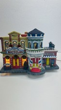 Lemax Plymouth Corners “ Bike, Barber, & Stationary Shop” 85693 RARE & NEW picture