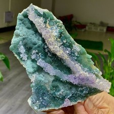 238G Natural Vision Amethyst quartz cluster crystal druzy mineral specimen picture