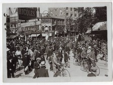 WWI Departure of Belgian Volunteers Paris France 5x7 M. Rol Original Photo picture
