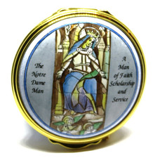 MARY MCLAUGHLIN ENAMEL BOX - NOTRE DAME HIGH SCHOOL FOR BOYS - MIB picture
