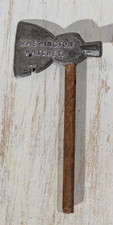 Vintage George Washington Miniature Hatchet, Pewter and Wood, 3