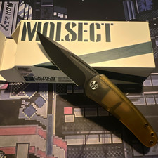 MOLSECT Orbit M1066P Pocketknife 14C28N Blade PVC Handle Drop Point Clip picture