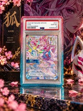 Ahri Inquisitive Riftbound Overnumber Spiritforged PSA 10 League of Legends picture