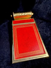 RARE Vintage Park Sherman 1950's Brass Perpetual Rolling Desk Calendar MCM picture