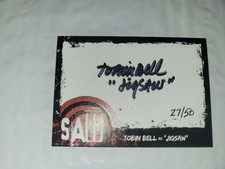 2019 Fright Rags SAW Movie Auto /50 Tobin Bell JIGSAW Very Rare Hard to find picture