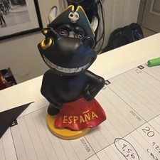 Espana Spain Matador Black Bull W/Nose Ring 4.5” Bobblehead Travel Souvenir picture
