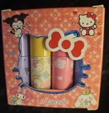 HELLO KITTY and Friends Siyiping lip glosses SET OF 4 pink blue purple yellow   picture