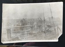 Original vintage photograph Fore River Shipyard 1910's picture