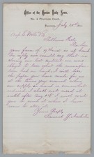1871 Hand Written Letter, Office of the Boston Daily News Samuel Y. Nash JR picture