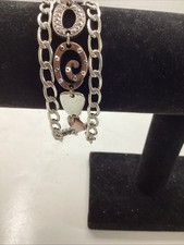 8.5” BRIGHTON DESIGNER LINK TWO TONE WOMENS LINK BRACELET MARKED picture