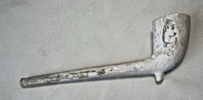 Antique Vintage Old White Clay Tobacco Pipe  Z picture