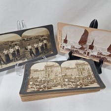 Rare Antique Viking View Co Norway Stereoview Lot (18) Stave Church Farm Oslo picture
