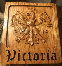 Custom Made Wood Carving Polska Polish Poland Eagle 