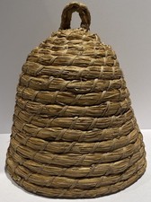Beehive Bee Skep Coiled Rye Grass Rustic Farmhouse 16