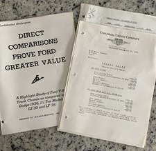 Vintage 1936 Ford V8 vs. Dodge HD Truck 1.5 Ton Ford Dealer Brochure Price Lists picture