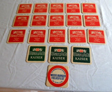 VINTAGE DRINK / BEER CARDBOARD MEISTER BRAUAG & BRAUAG KAISER COASTERS-LOT 19 picture