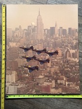 BLUE ANGELS Photo 19x15.5 Vintage NYC Skyline Empire State Building Photograph picture