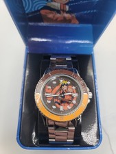 Vintage Naruto Uzumaki Anime Watch Accutime NAR8004AZ Silver Metal Band Orange picture