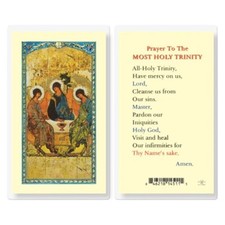 Prayer to the Most Holy Trinity - Laminated  Holy Card picture