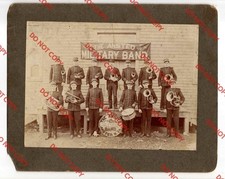 Antique c. 1900 Ansted Military Band Instruments Fayette West Virginia WV Photo picture