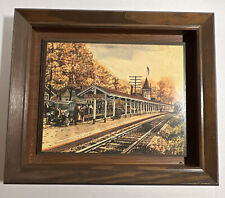 Ken Eberts Shadow Box Print on Wood Blue Ridge PA Train Station 1920'S picture