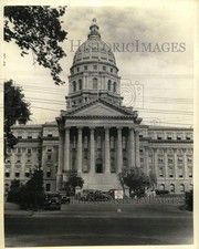 1966 Press Photo Topeka Kansas State House where Alfred Landon will make speech picture