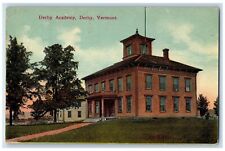 1912 Exterior View Derby Academy Building Derby Vermont Antique Vintage Postcard picture