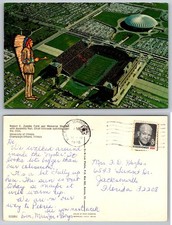 Standard University of Illinois Champaign-Urbana Stadium Chief Postcard picture