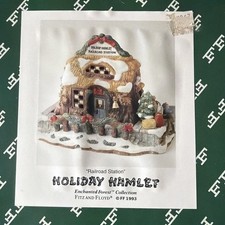 Fitz & Floyd Holiday Hamlet Railroad Station Train Station 19-719 picture